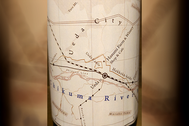 世界市場を目指しているからこそ、ワインのラベルには、ワイナリーの地図が！
