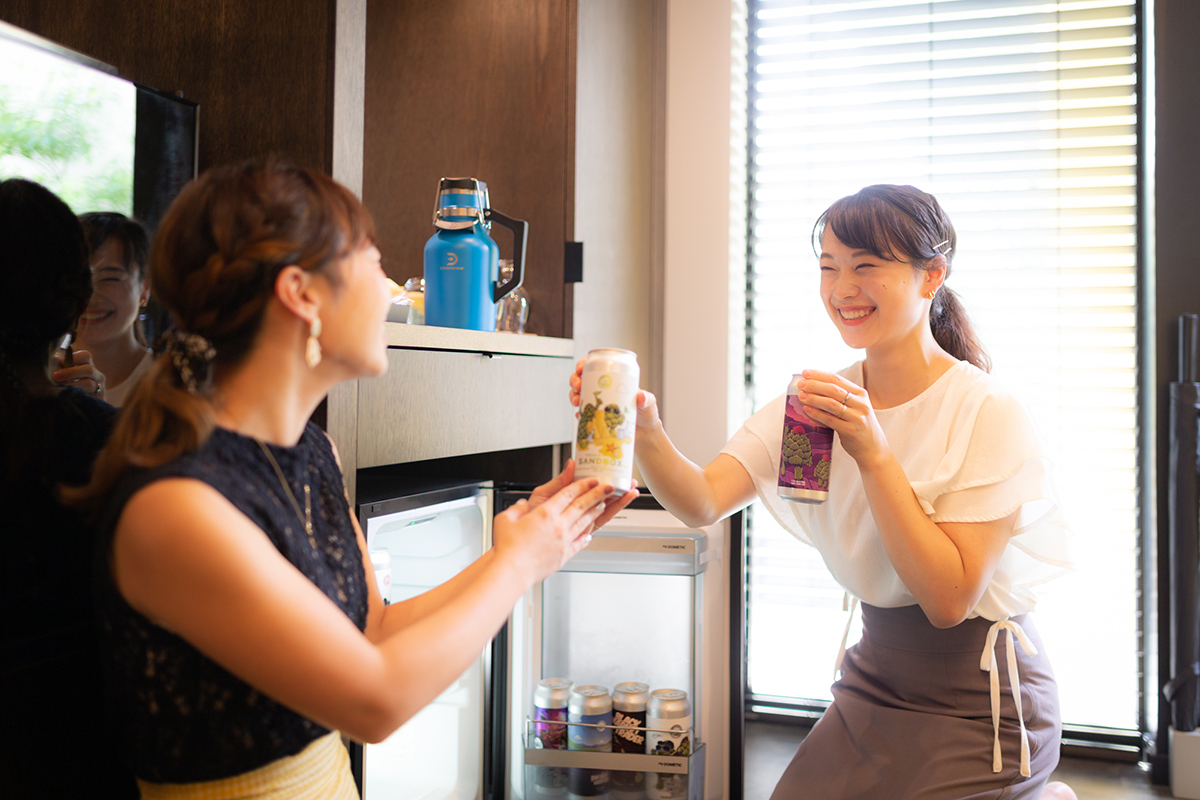 冷蔵庫内の缶ビール