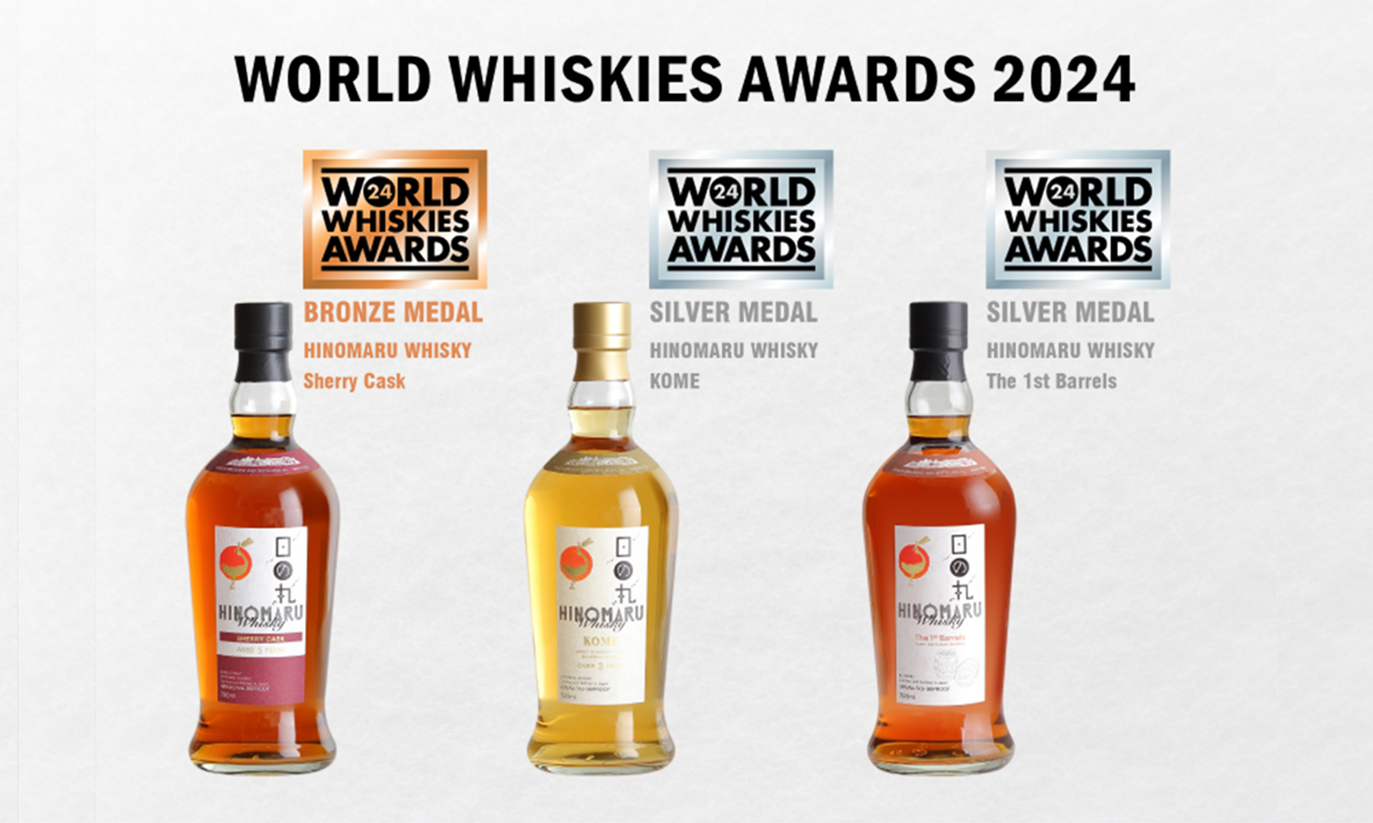 日の丸ウイスキー「KOME」を含む3商品が「World whiskies awards 2024」で銀賞・銅賞を受賞 LIQLOG お